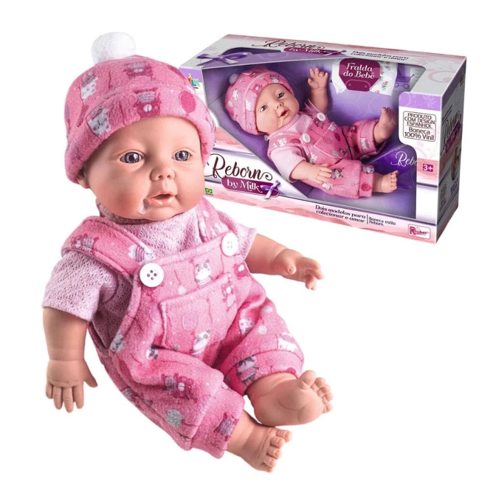 Boneca Reborn By Milk 622 Bebê Menina Em 100% Vinil Macio