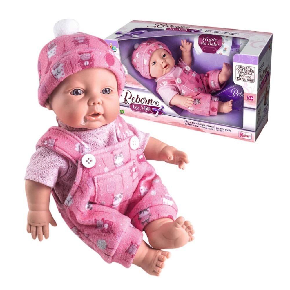 Boneca Reborn By Milk 622 Em 100% Vinil Macio Bebê Menina