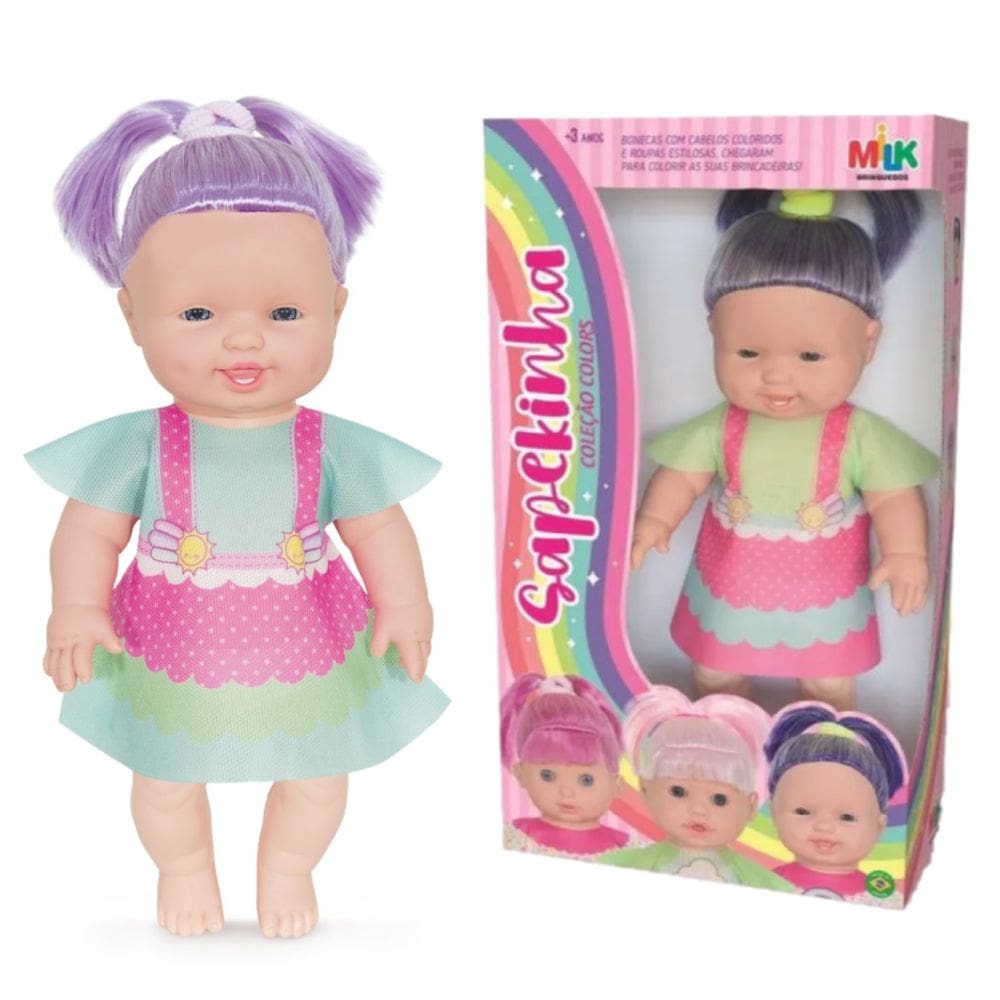 Boneca Bebê Colors Sapekinha Tuca Estilosa Brinquedo Menina
