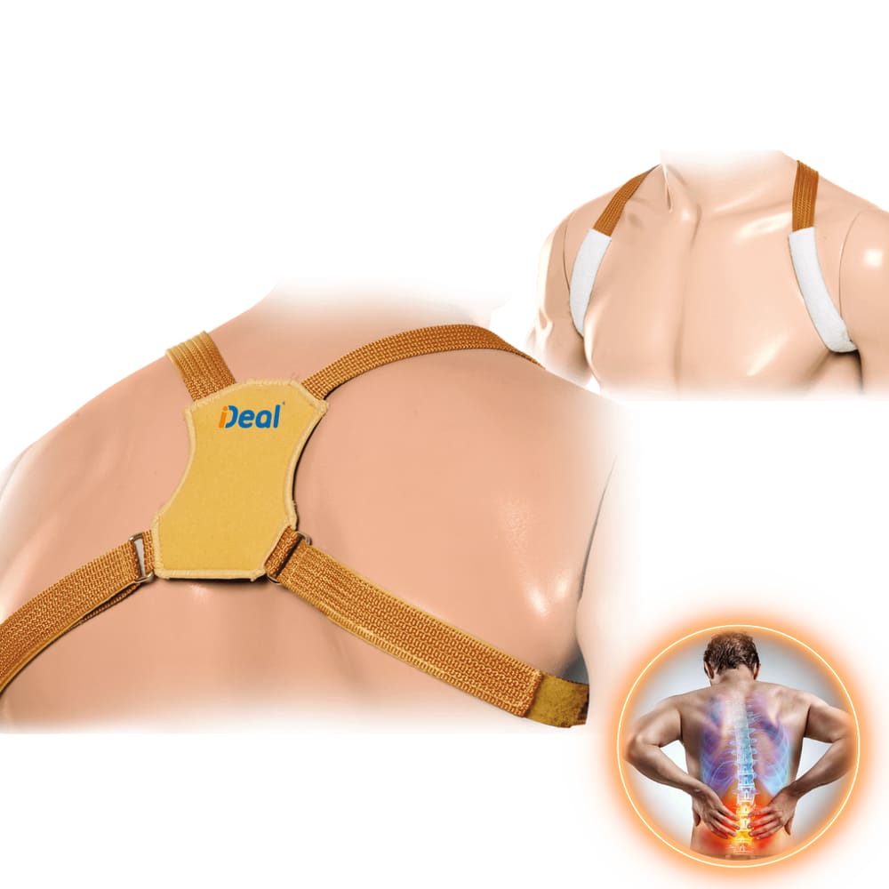 Colete Corretor Postural Unissex Masculino Feminino Bege Simples
