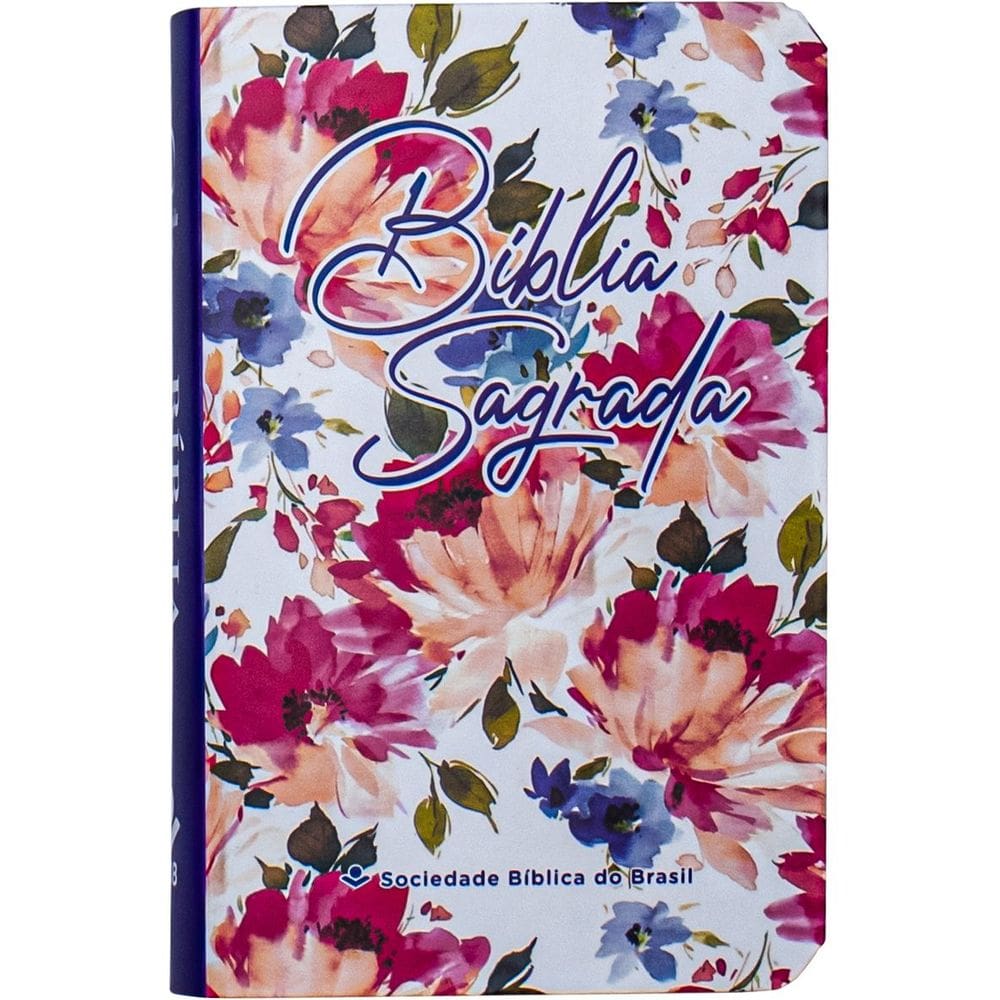 Bíblia A.R.A Edição de Bolso Luxo Floral Ilustrada