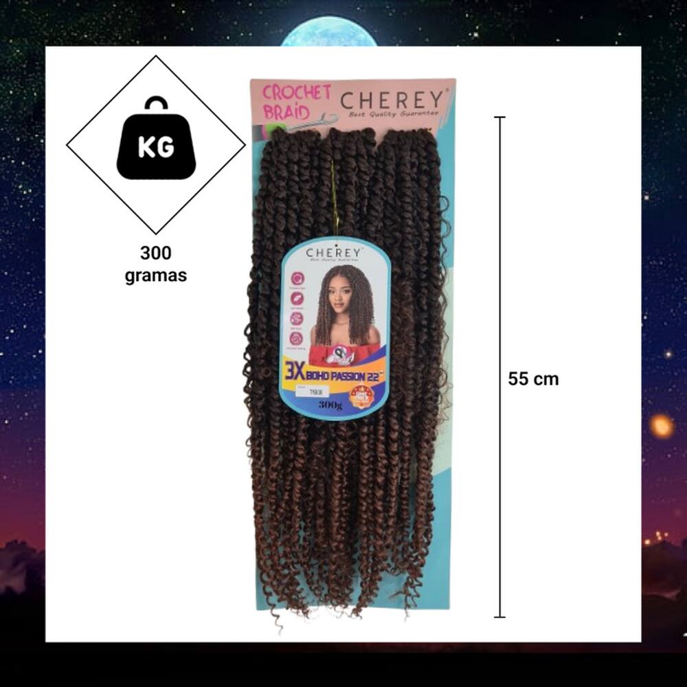 Aplique Cabelo 3x Boho Passion 55cm 300g Crochet Braid