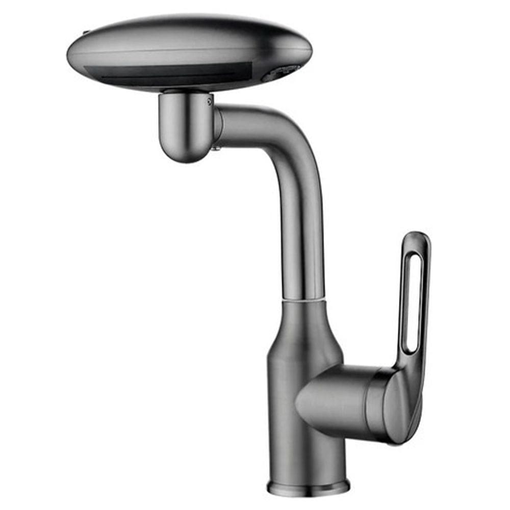 Torneira Monocomando Banheiro Cozinha Rotaçao 360 Graus Quatro Jatos Cascata Modo Bolha Cortina de Agua Fria Quente Misturador Bancada Mesa Luxo