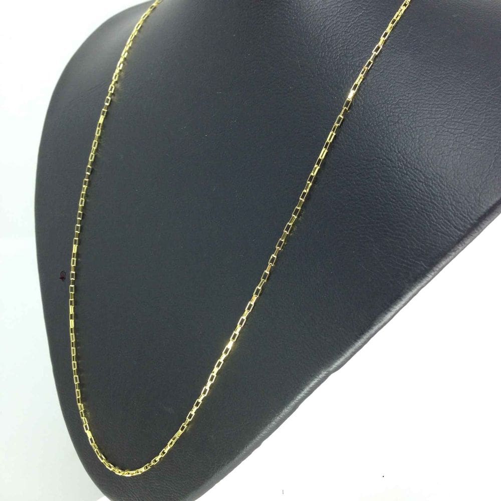 Corrente Gargantilha Banhado Ouro 18k Veneziana Longa Cadeado 1.5MM - 45CM