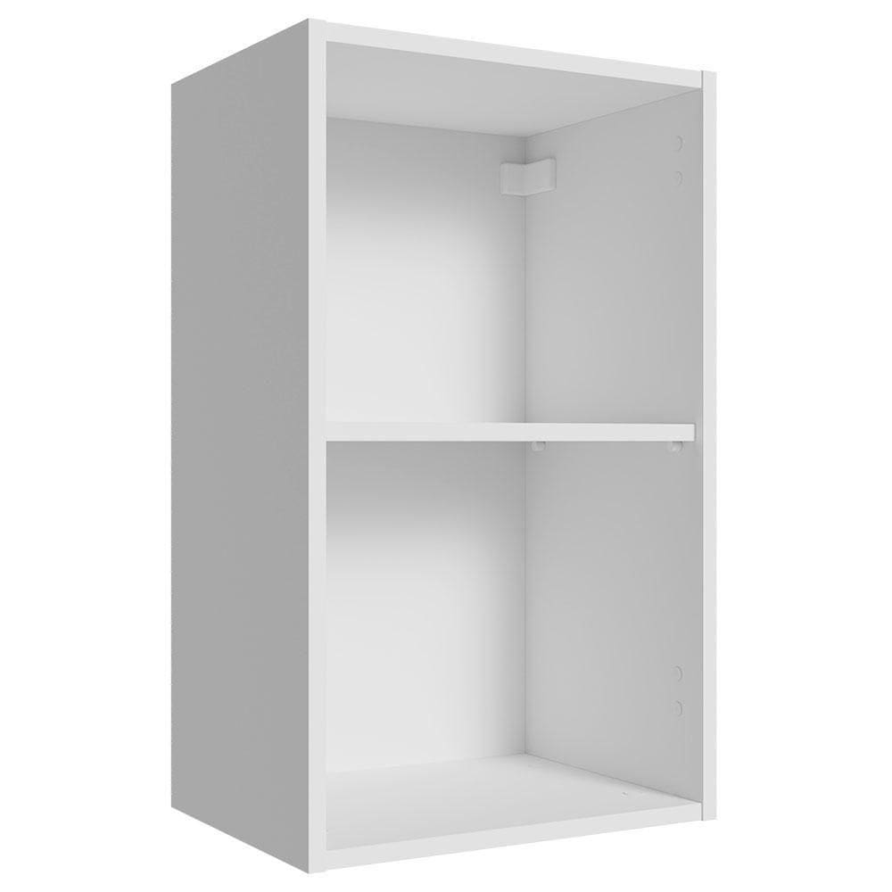 Armário Aéreo 40 Cm Com 2 Nichos Abertos Para Cozinha Branco