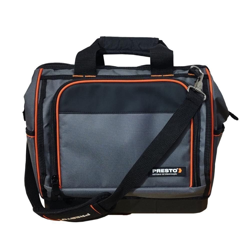 Bolsa De Ferramentas 16" Para Eletrecista 47 Bolsos Com Fundo Rígido Presto