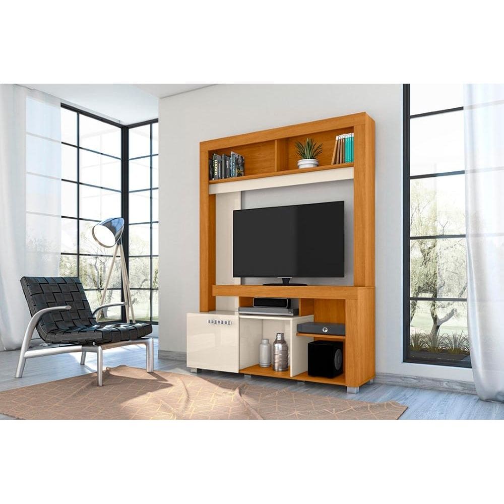Estante Flávia para TV de até 50 polegadas - Cinamomo / Off White - Madetec