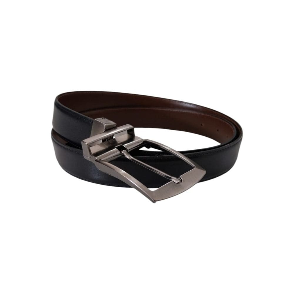 Cinto Dupla Face Couro Social Masculino Com Fivela Giratória Pratico Resistente Confortavel