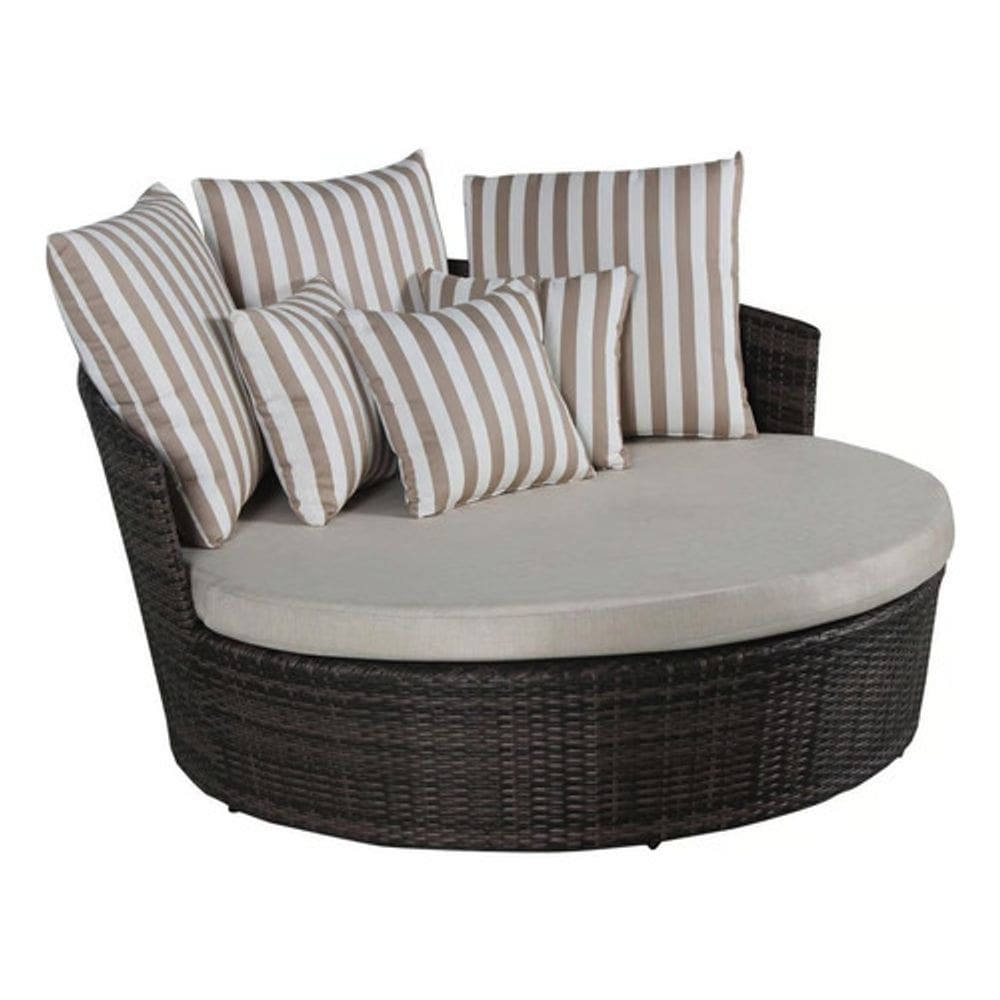 Poltrona Sofá Chaise Redondo Almofadas Rattan Jardim Varanda
