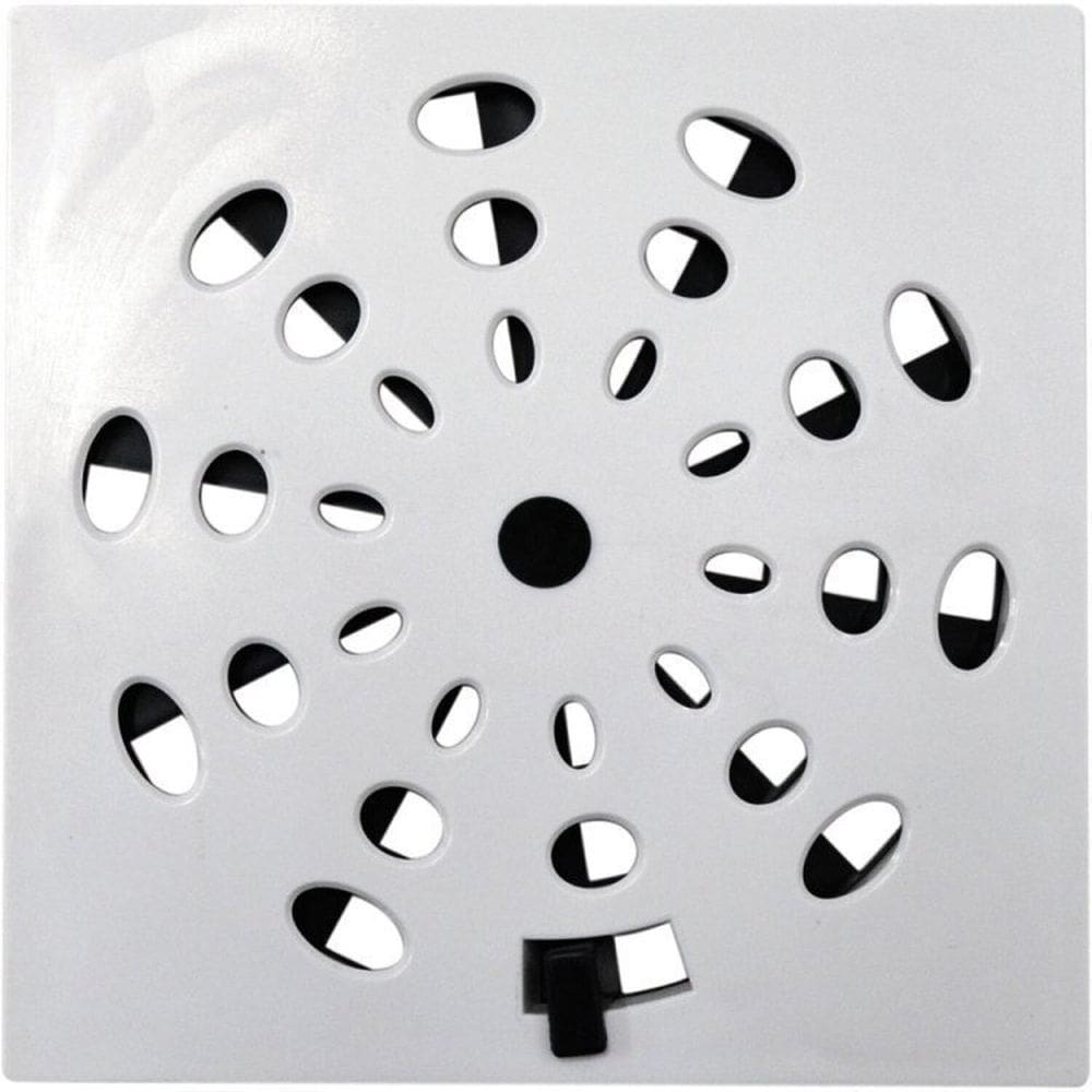 Kit 10 Grelha Quadrada 15x15cm com Anti-Inseto em PVC Astra Cinza