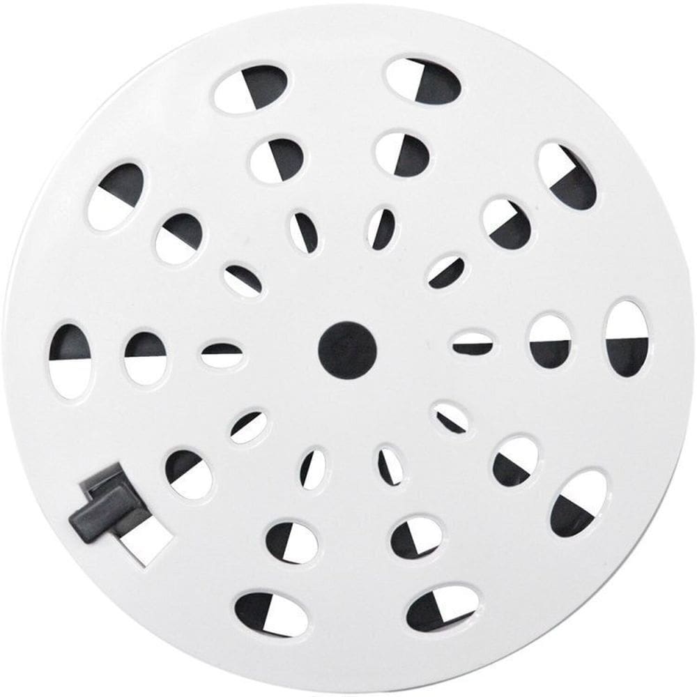 Kit 10 Grelha Redonda Diâmetro de 15cm com Anti-Inseto em PVC Modelo II Astra Branco