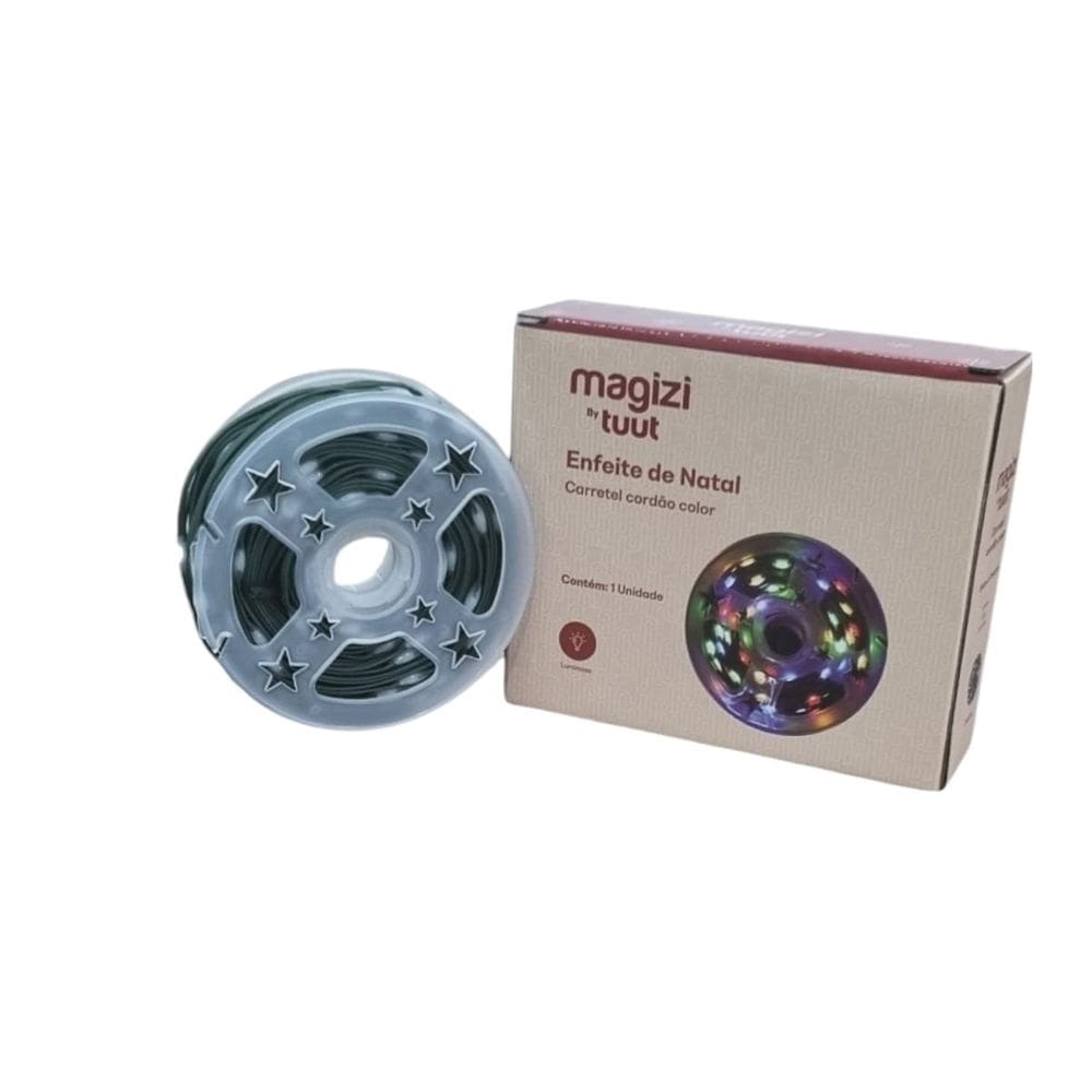 Cordão Pisca-Pisca Carretel 20M 200 Leds Luz Colorida