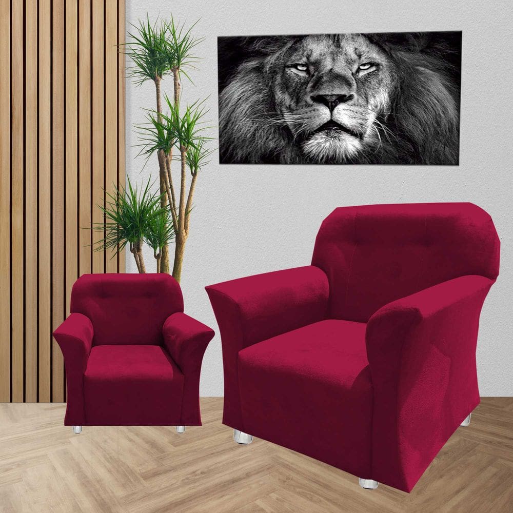 Combo Poltronas Amamentação Reforçadas Jolie Para Mamae e Jolie Infantil Vermelho