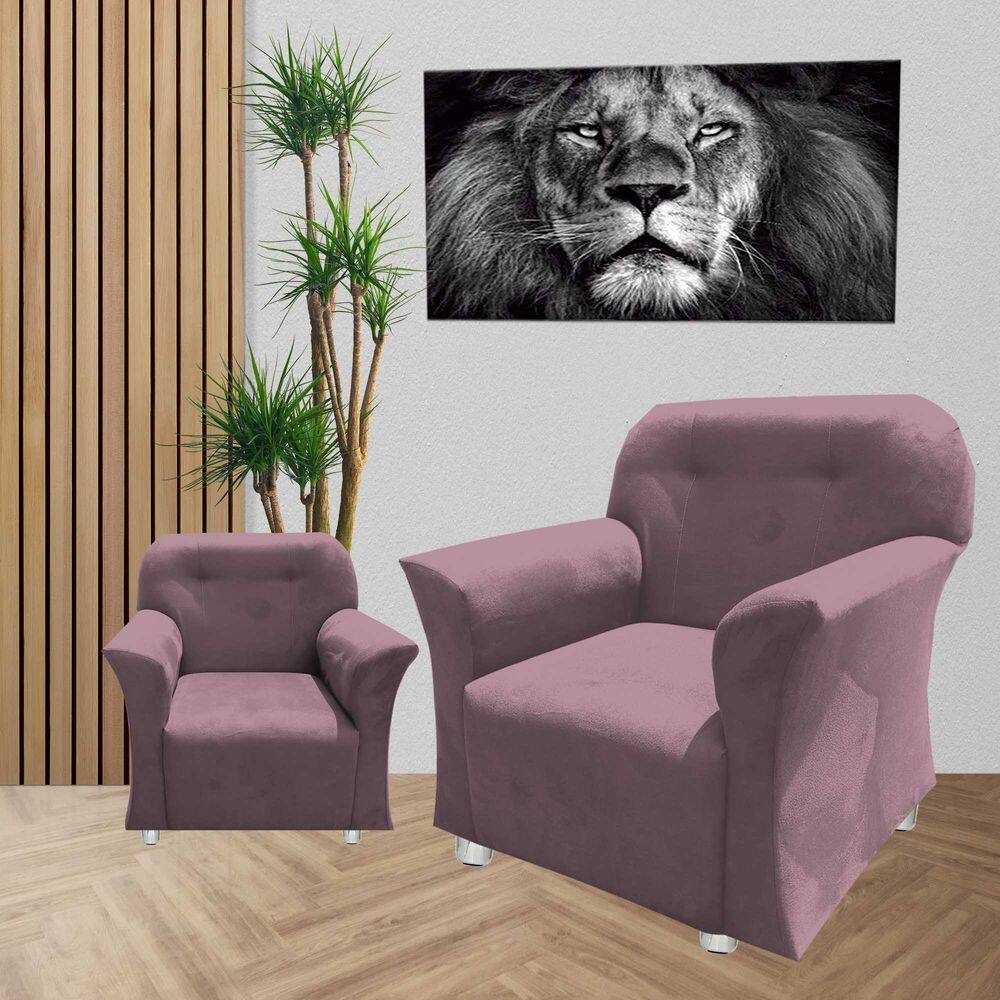 Combo Poltronas Amamentação Reforçadas Jolie Para Mamae e Jolie Infantil Rose