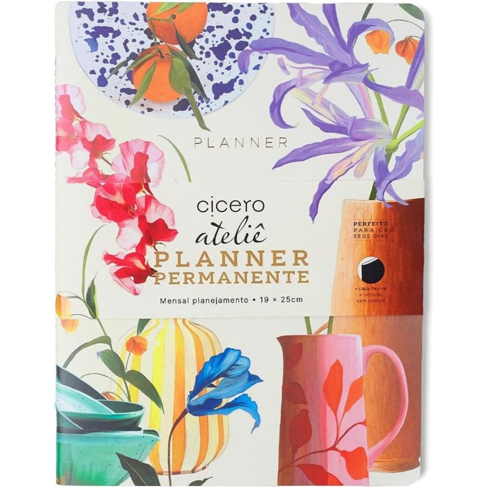 Planner Permanente Revista Planejamento Ateliê Mensal 19x25 Off White