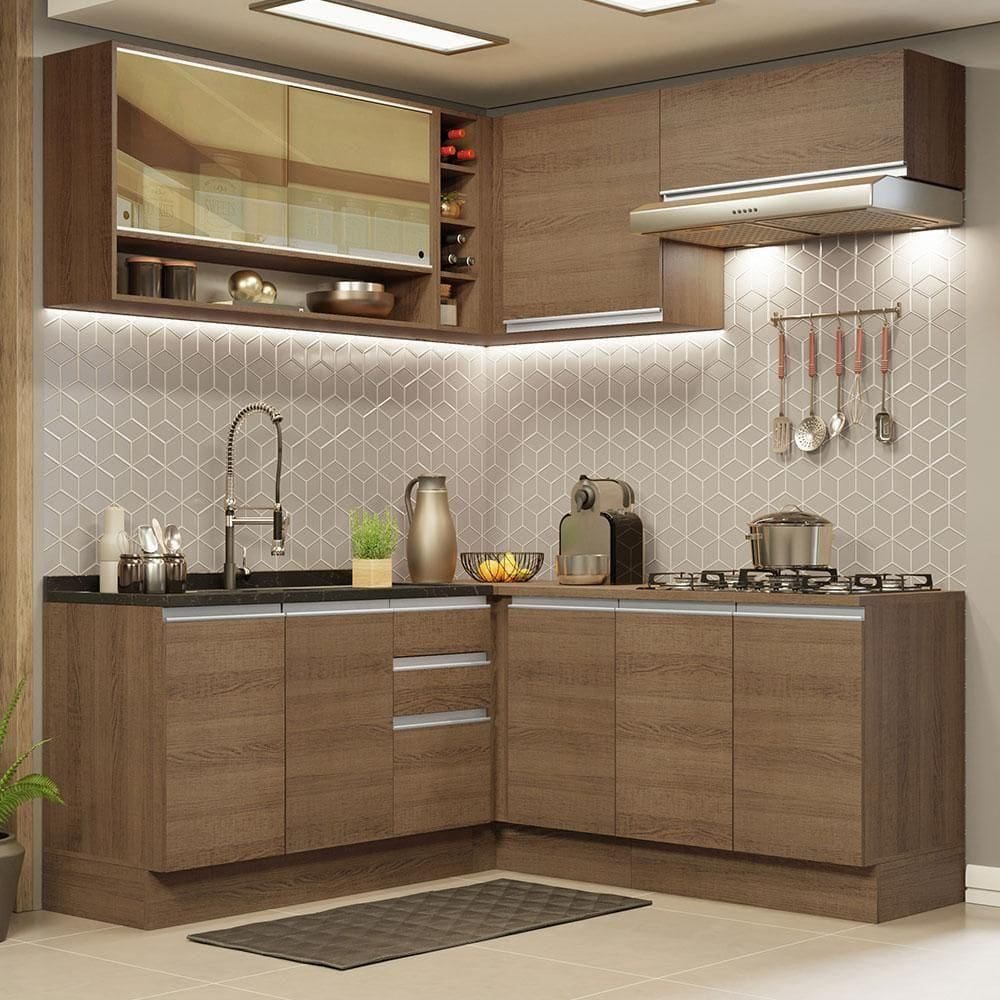 Cozinha Completa 349002 Com Armário E Balcão RusticRustic