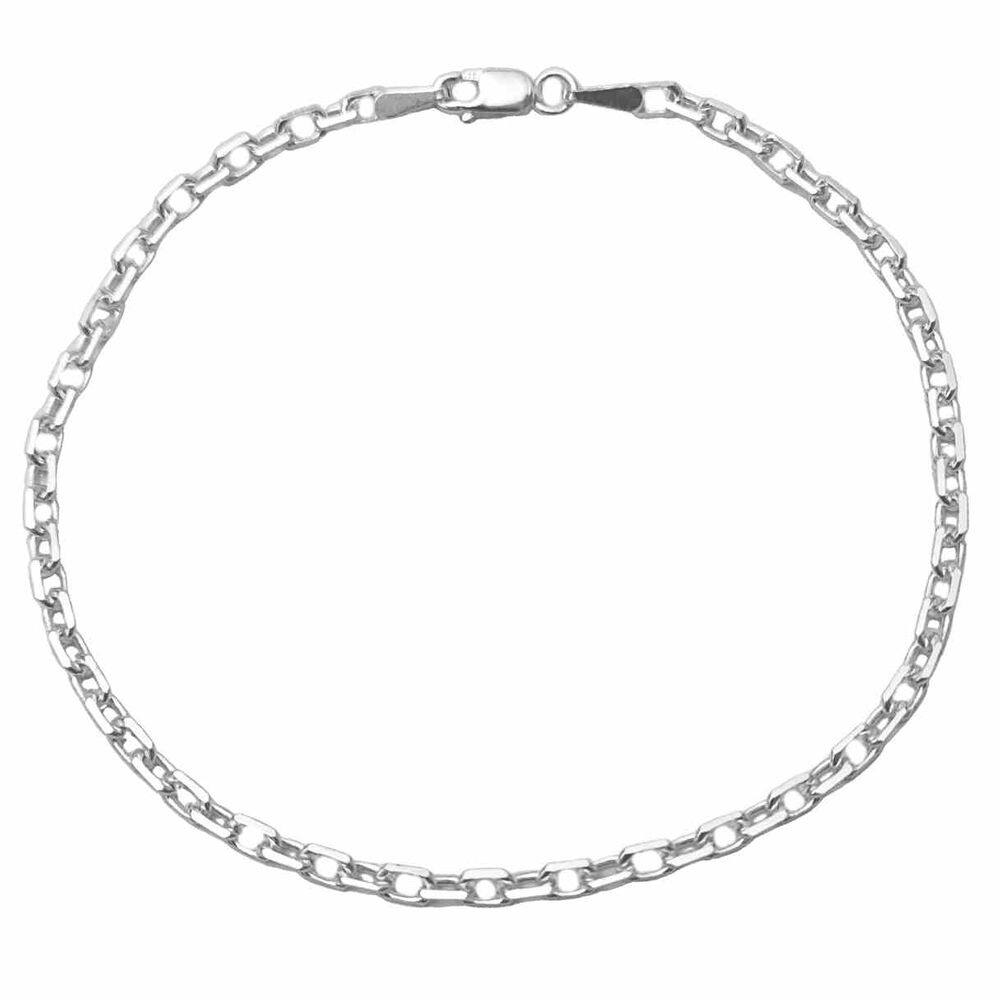 Pulseira Em Prata 925 Maciça Kartie Cadeado Curta 20cm - 3mm