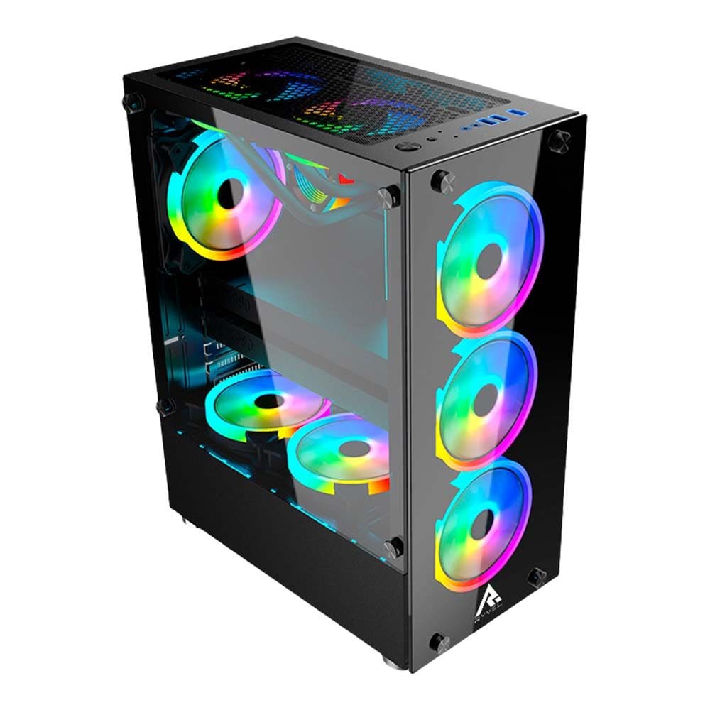 Gabinete Gamer Ryvel Vision Black, Sem Fan - Ry-Gb-Vs-Bl