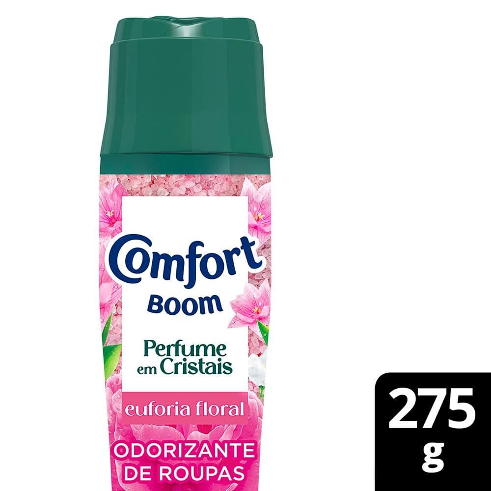 Odorizante de Roupas Comfort Boom Perfume em Cristais Euforia Floral  275g