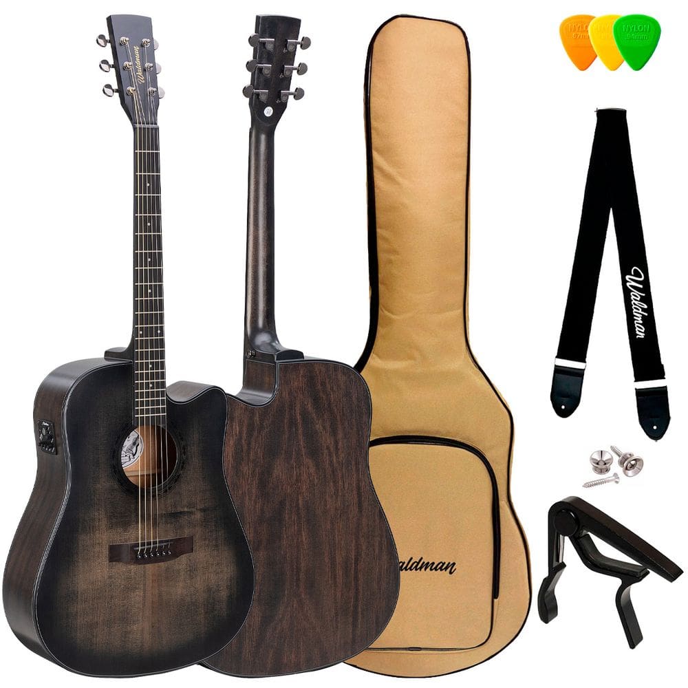 Violão Elétrico Folk Waldman Anápolis Sólido Dcex-1141 Bkb