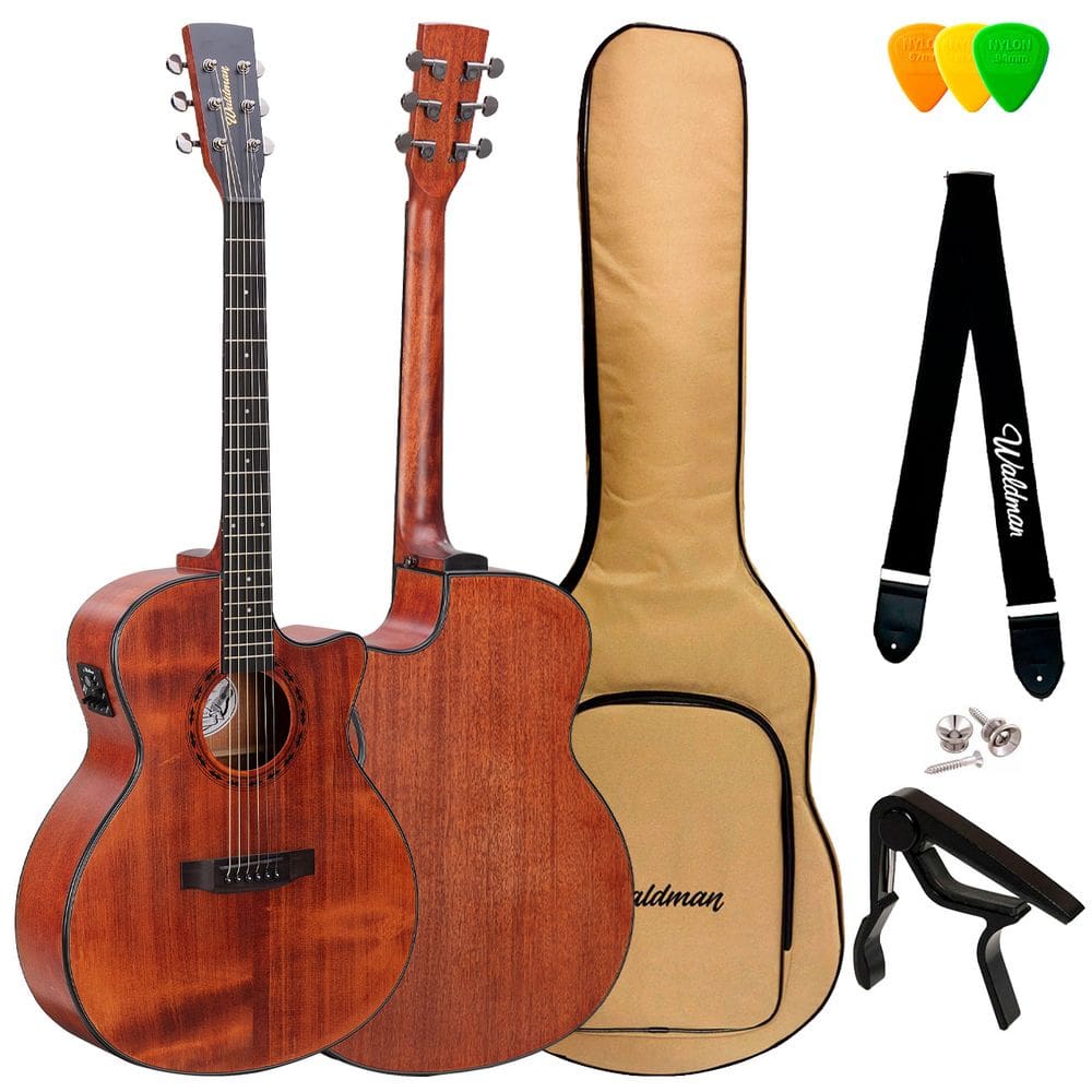 Violão Elétrico Grand Auditorium Waldman Anápolis Sólido Gcex-1141 Am