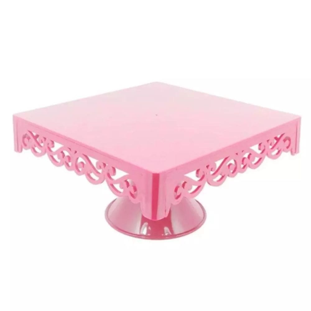 Bandeja Provençal com Base Rosa Bebê (Ideal Para Doces e Lembrancinhas) 3 peças