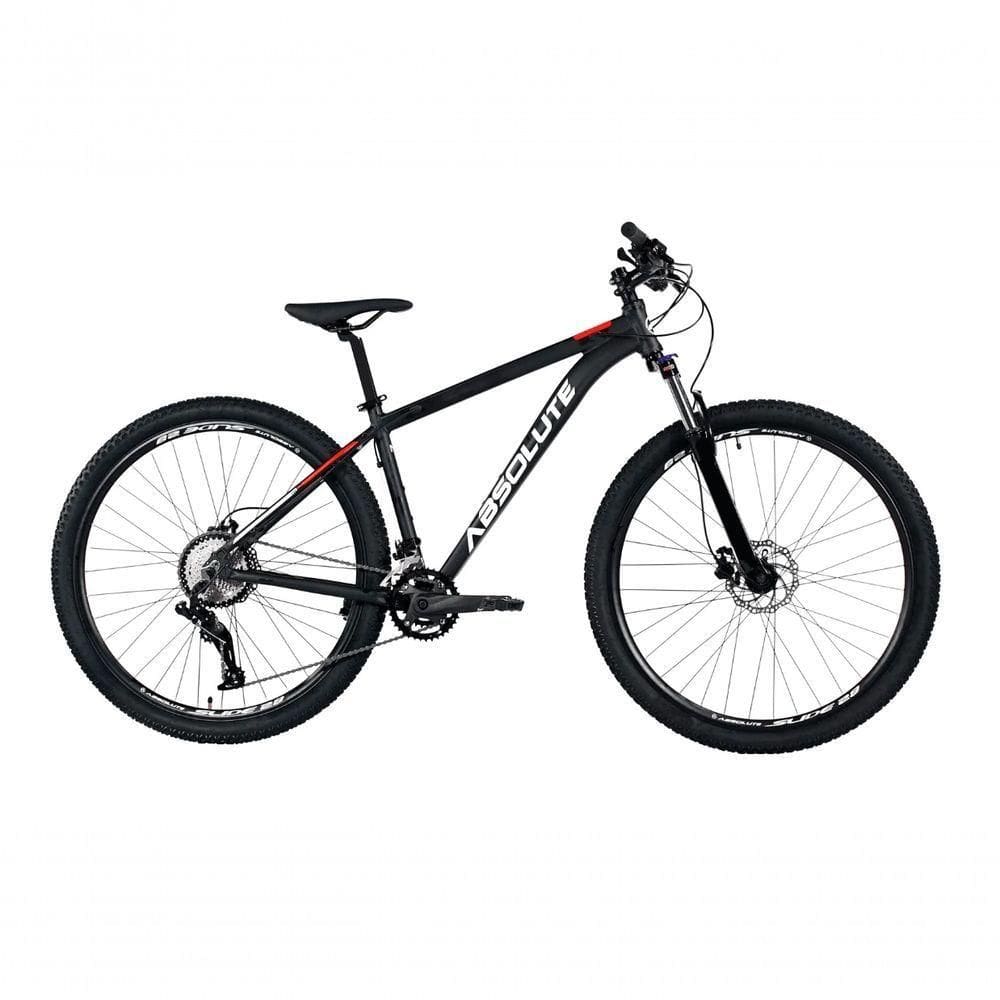 Bicicleta Aro 29 Absolute Nero 4 2x9 Freios Hidráulicos Garfo Com Trava 18v Alumínio - Preto/vermelho Tam.23