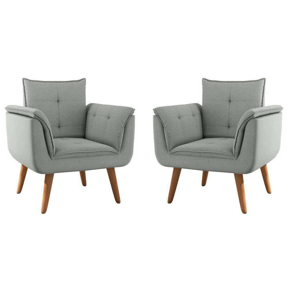 Conjunto Poltrona Para Sala De Recepção Silveiras Linha Grafite