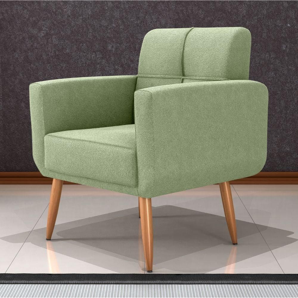 Poltrona Decorativa Juan Boucle Oliva