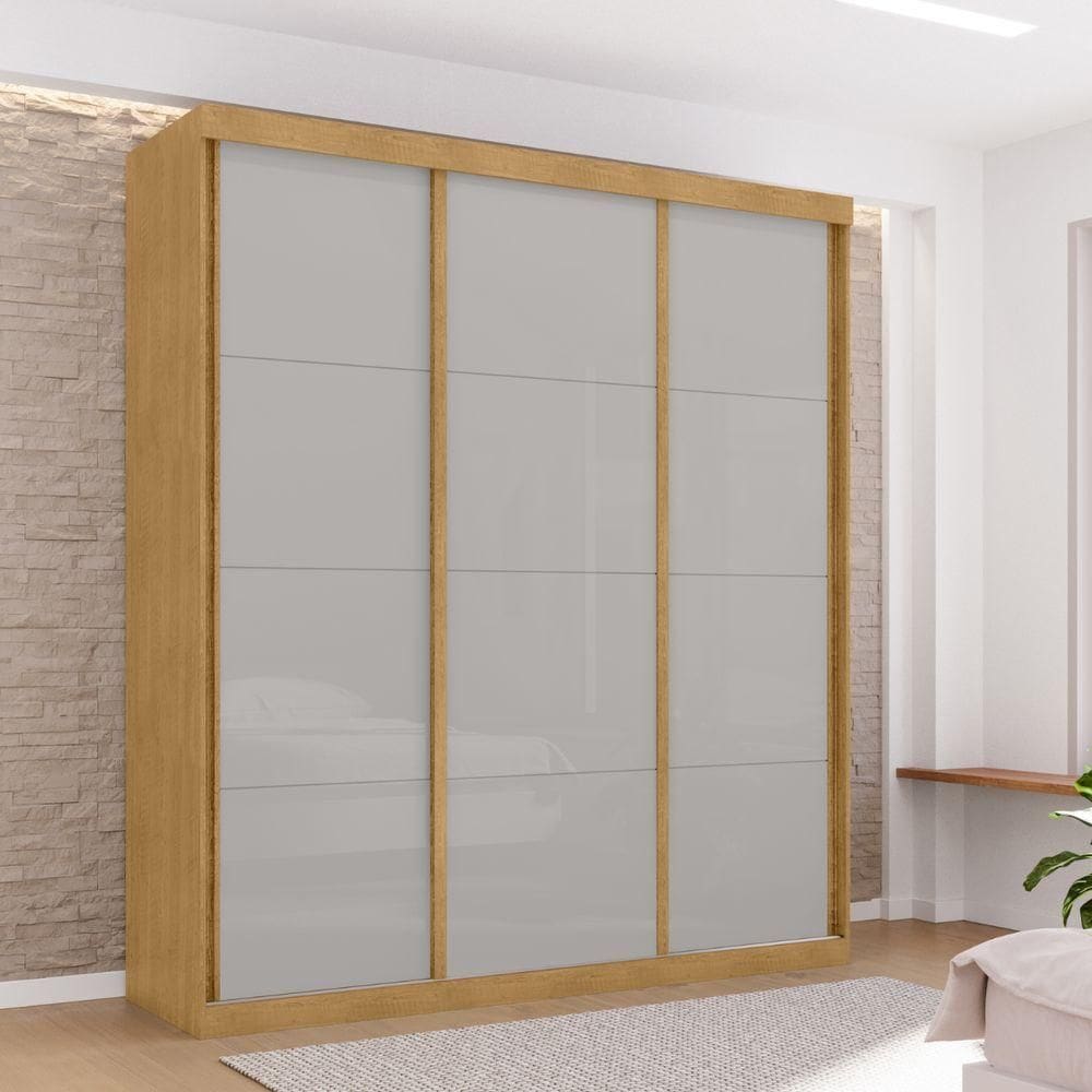 Roupeiro 3 Portas E 3 Gavetas Turvo Naturalle Off White