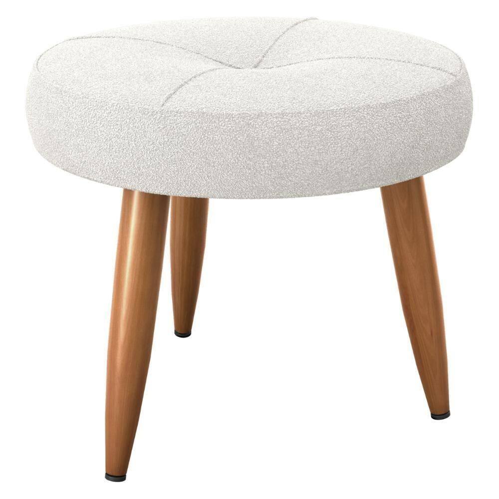 Puff Decorativa Redondo Veneza Boucle Azul