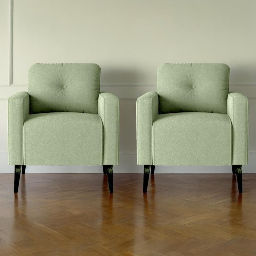 Conjunto Poltronas Decorativas Mayo Boucle Oliva