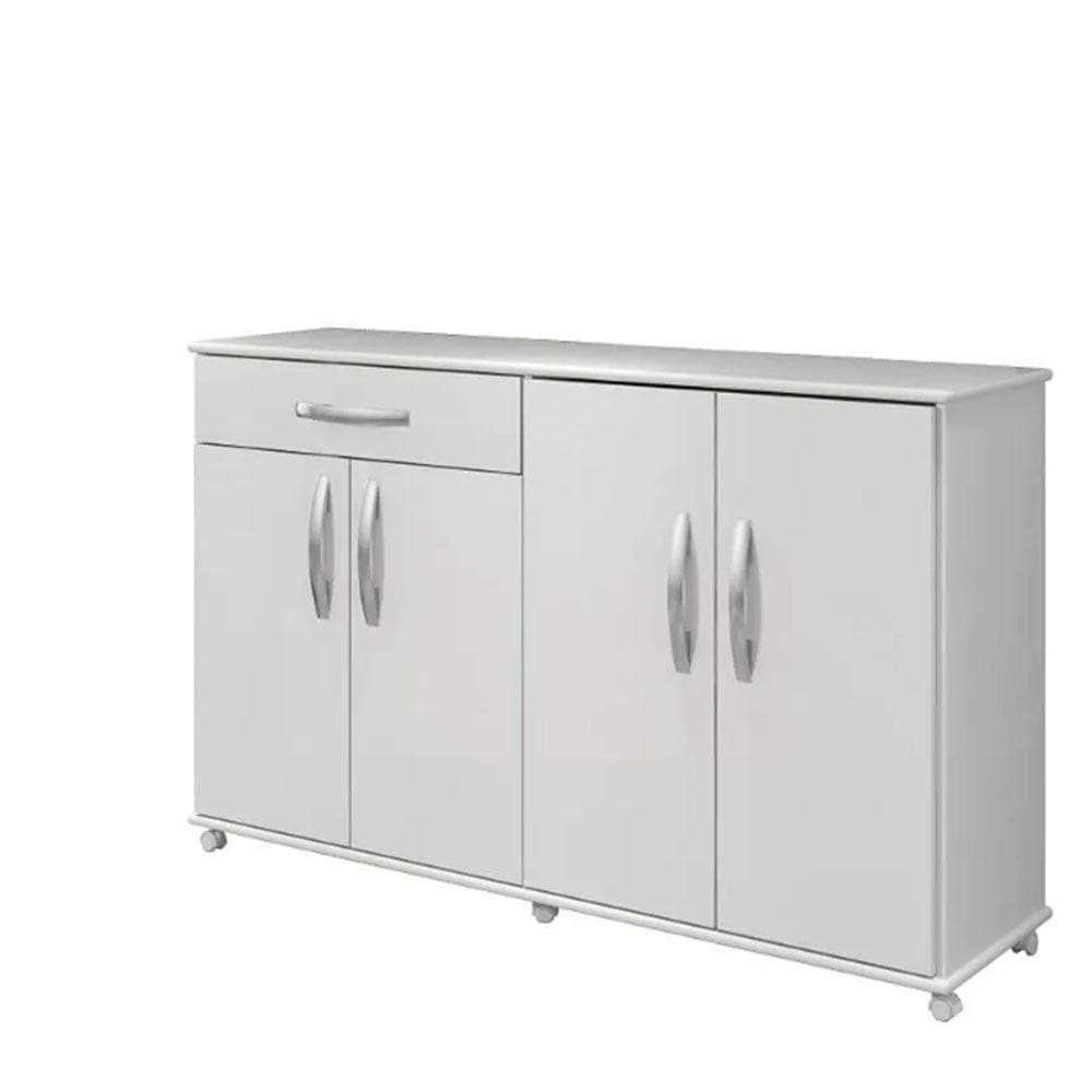 Balcão De Cozinha 4 Portas 1 Gaveta Campinas Arte Móveis Branco