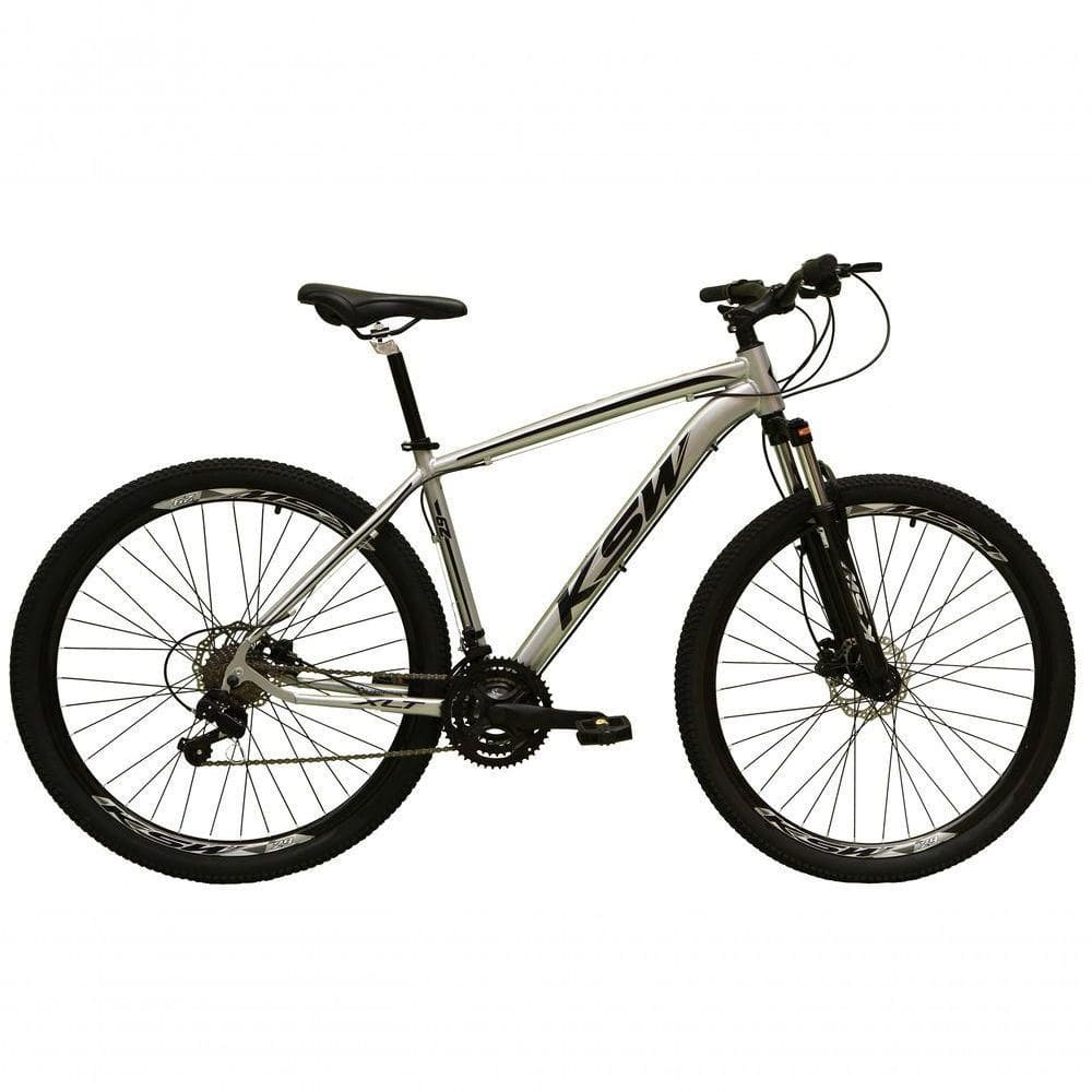 Bicicleta Aro 29 Ksw Xlt 24v Freio A Disco Suspensão Mountain Bike Alumínio Prata 15