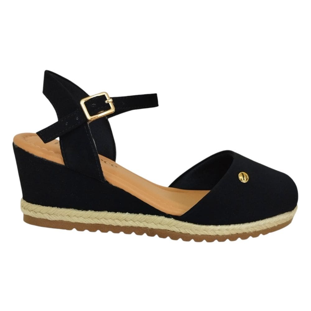 Sandalia Feminina Anabela Salto Nobuck Bebecê T5828-161