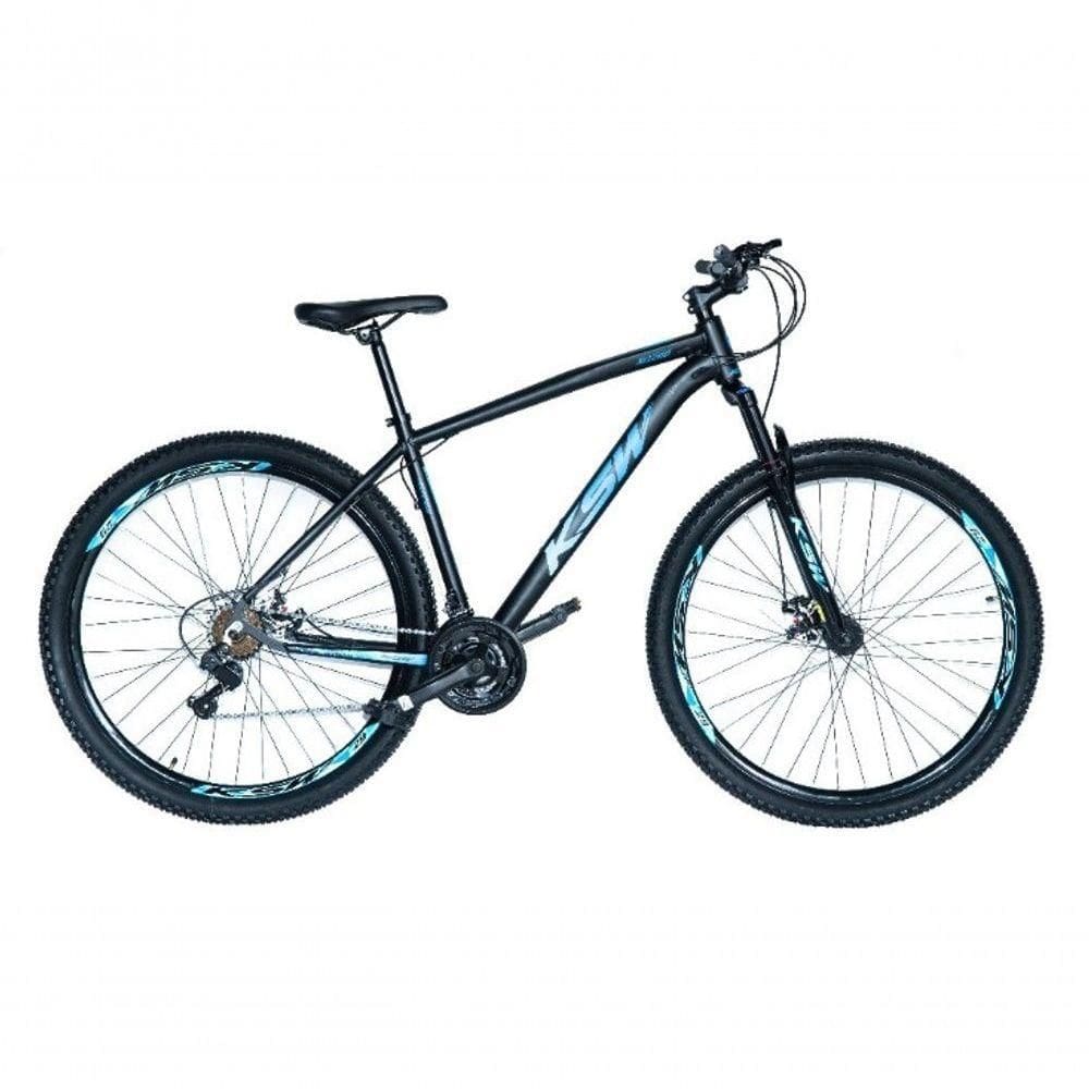 Bicicleta Aro 29 Ksw Xlt 24v Freio A Disco Suspensão Mountain Bike Alumínio Preto-azul 21