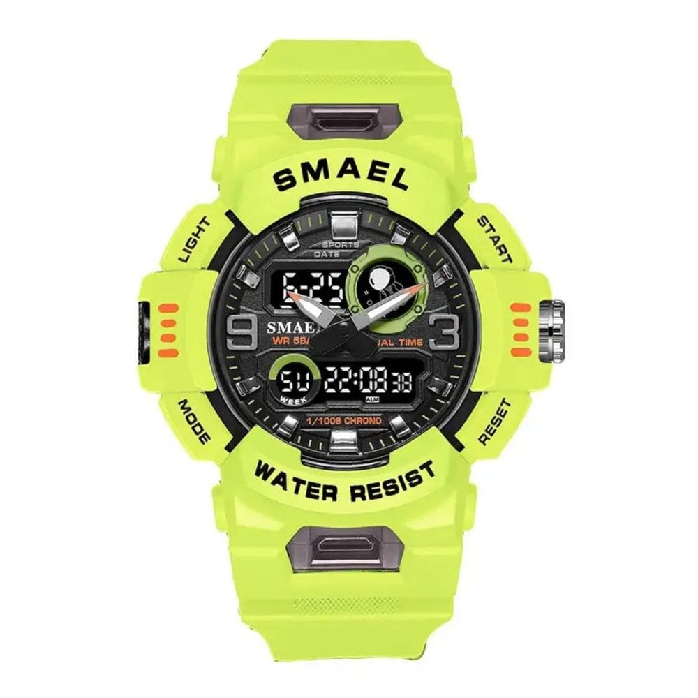 Relógio Smael Estilo Esportivo 8063 Verde Florescente