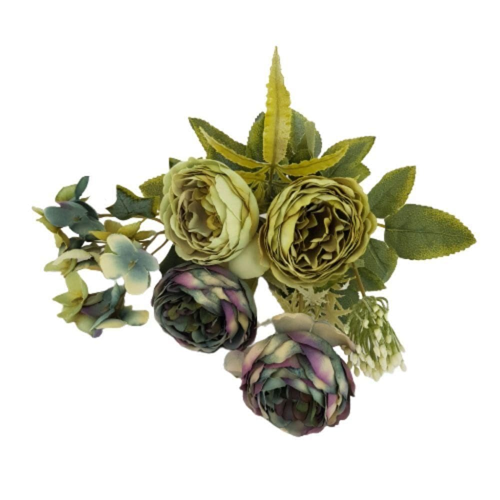 Flor Artificial Ramalhete 7 Ramos 33cm