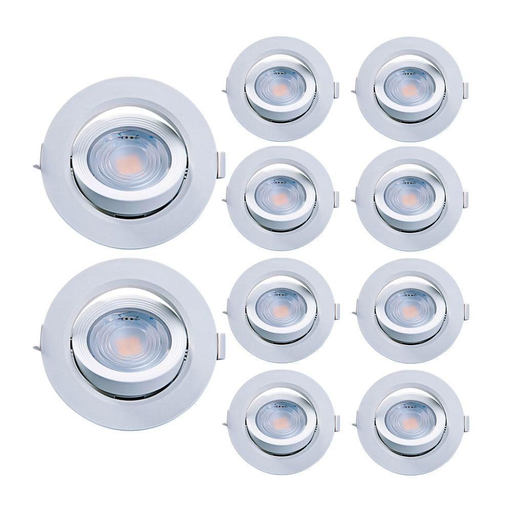 Kit 10 Spot De Led Embutir Alltop Par20 Redondo 7w Bivolt Taschibra 3000k Luz Quente