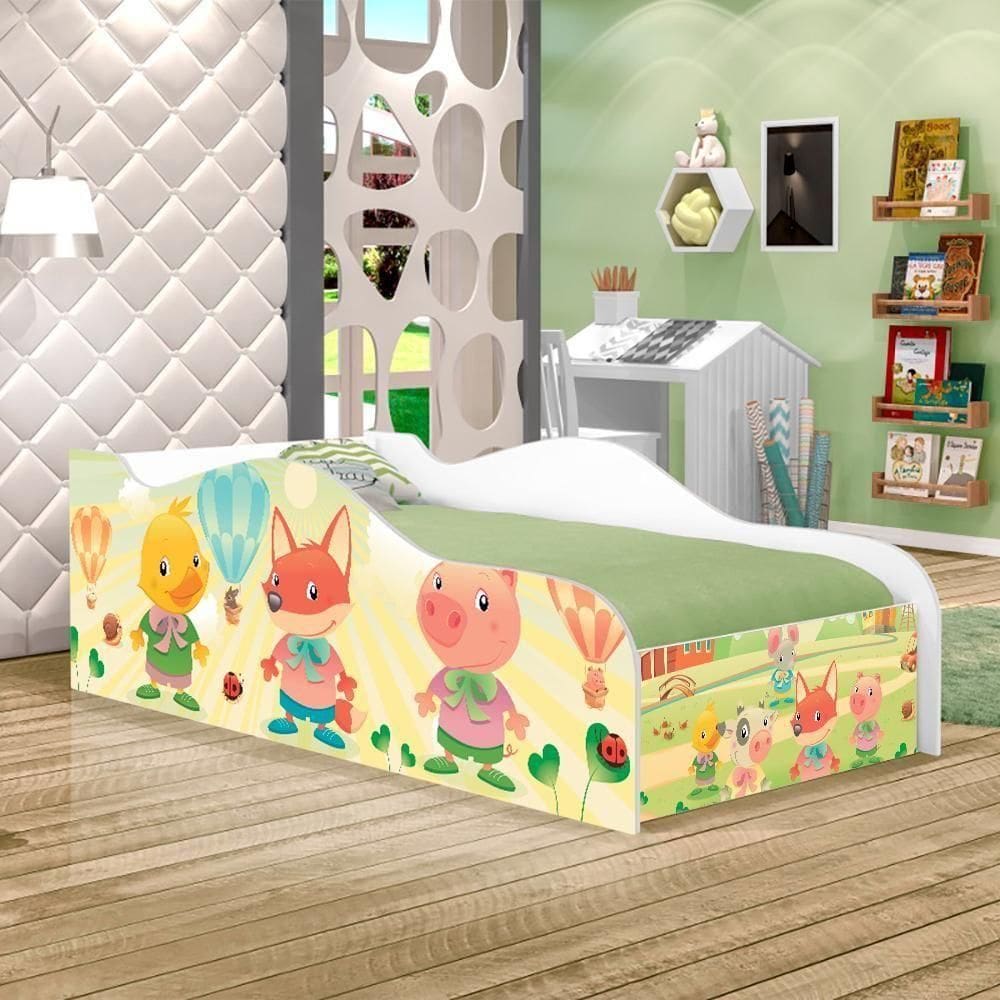Cama Fun Fazendinha E Balões Solteiro