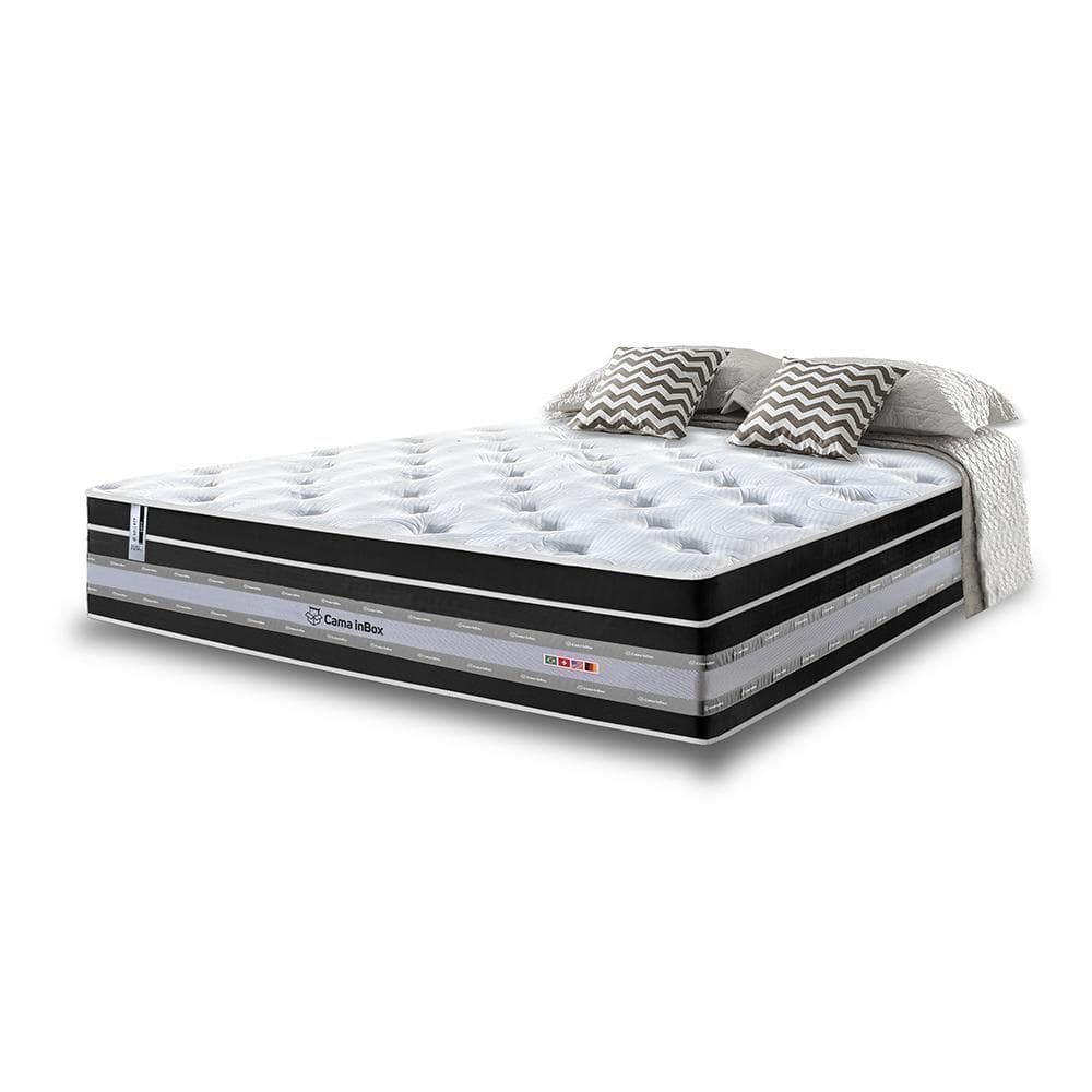 Colchão Casal De Molas Ensacadas Cama Inbox Select Euro Soft 138x188x32 Preto