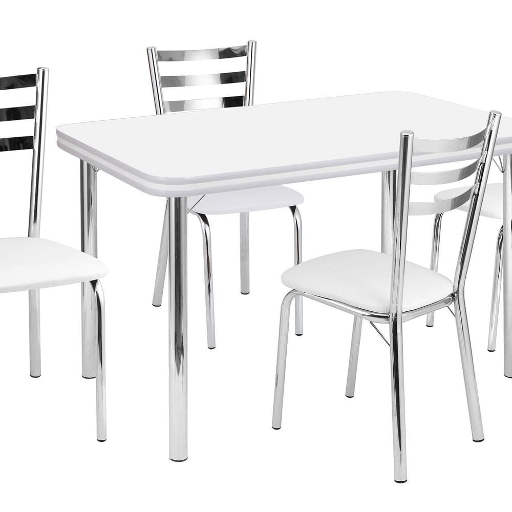 Conjunto para Sala de Jantar Gisele Cromado
