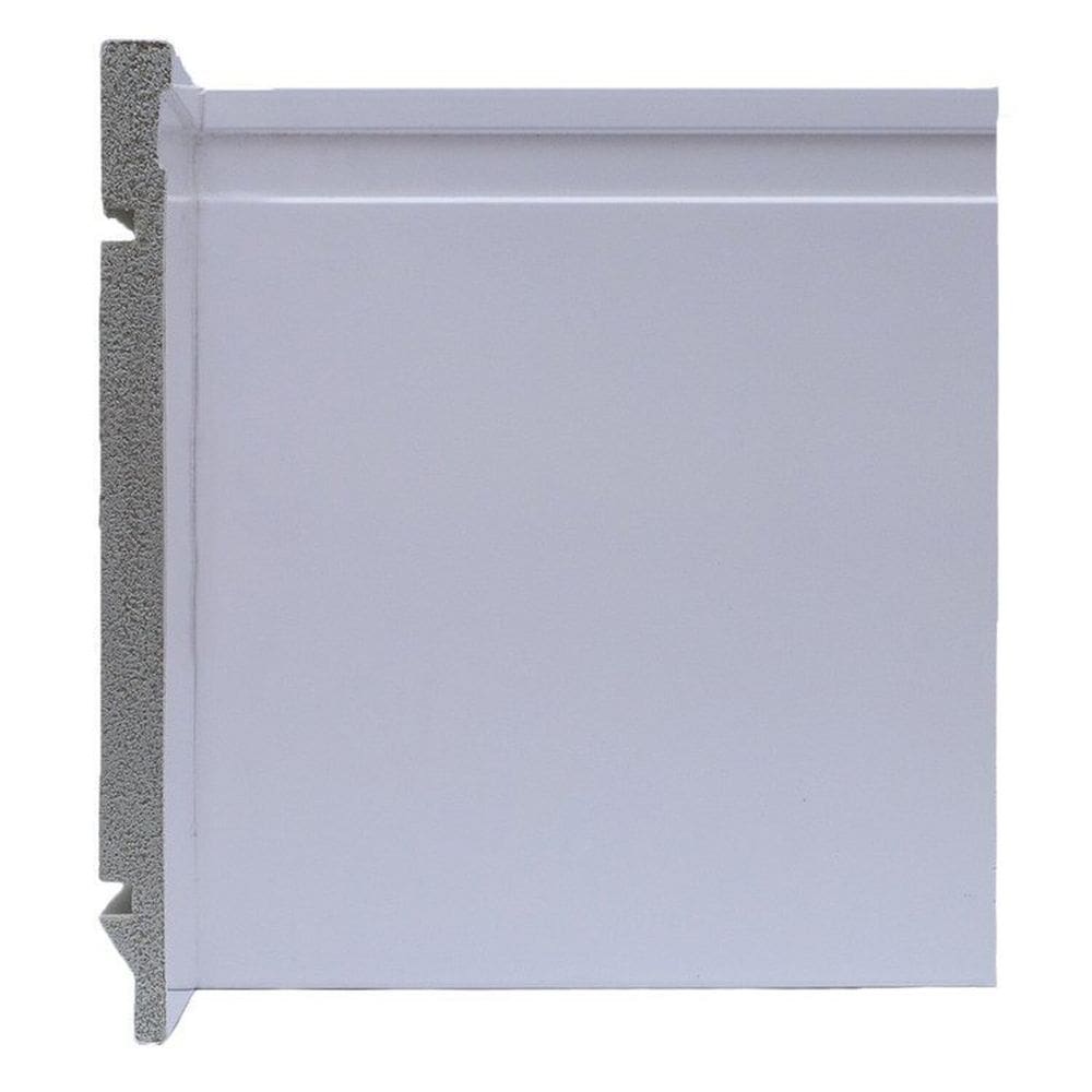 Kit com 5 Barras Rodapé de Poliestireno 20cm X 15mm Frisado 12m Branco