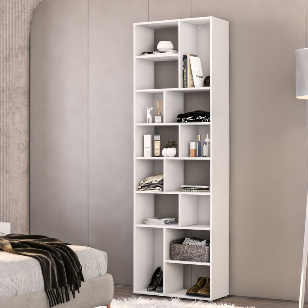 Estante para Livros 14 Nichos Dallas Branco