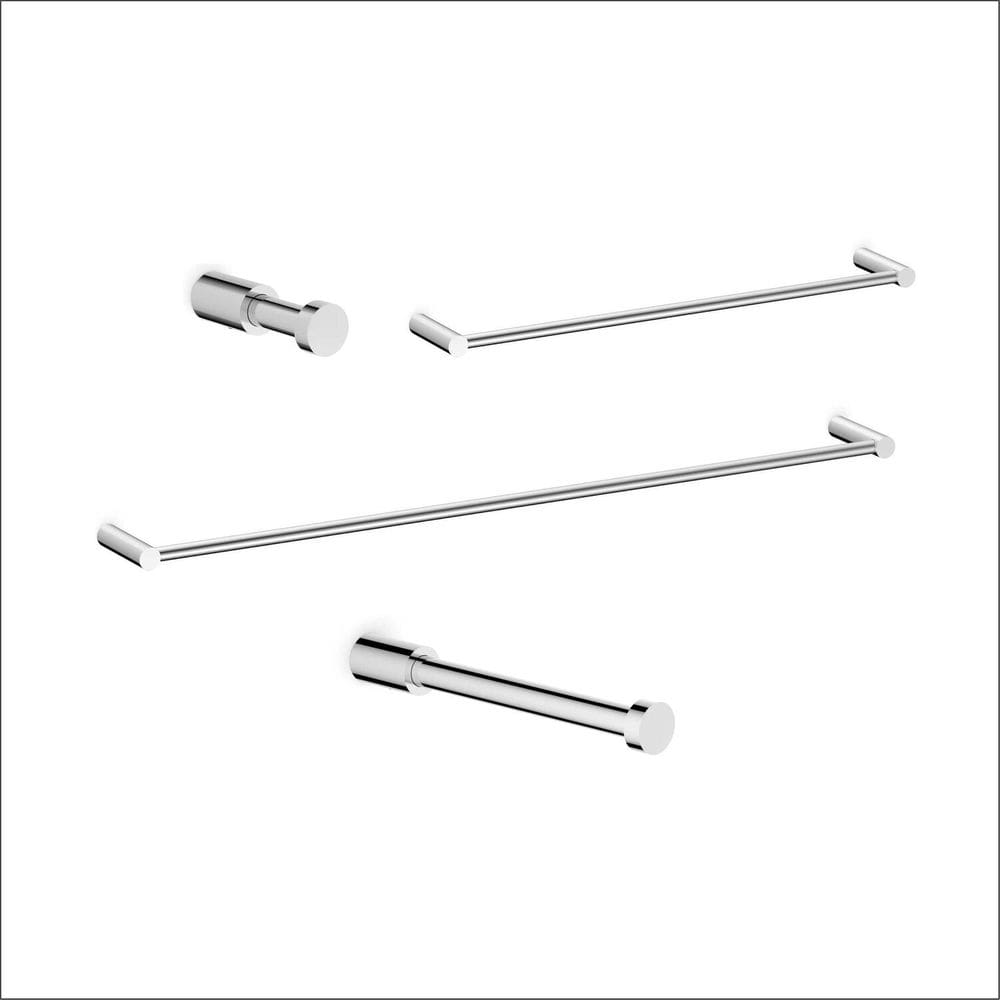 Kit de Acessórios 4 Peças Flow 60cm X 23,4cm X 5,5cm Cromado