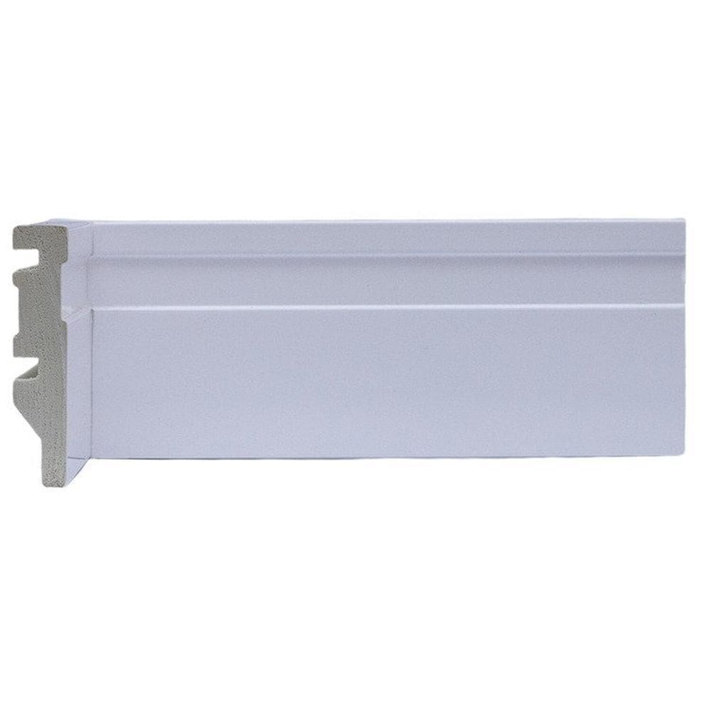 Kit com 30 Barras Rodapé de Poliestireno 7cm X 15mm Frisado 72m Branco
