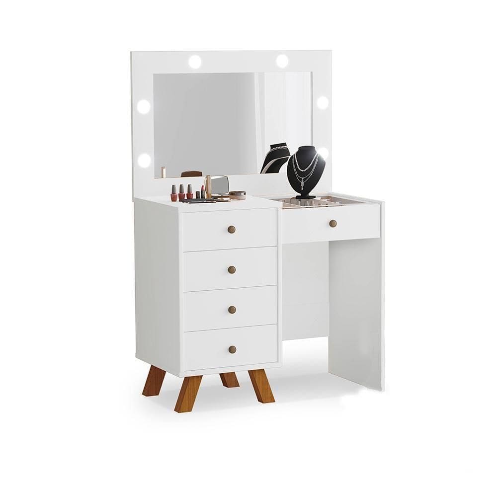 Penteadeira Com 5 Gavetas Marselha Branco