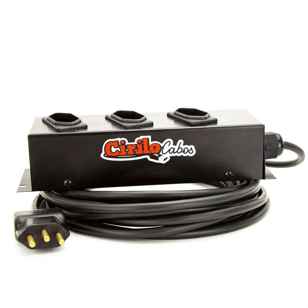 Extensão Cabo Pp 3x1,50 De 3 Tomadas 10a - 1 Metro