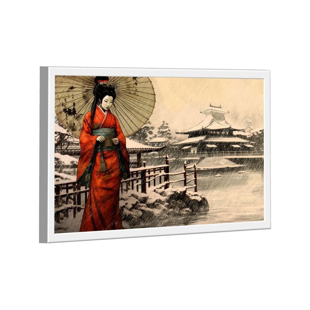 Quadro Decorativo Guerreira Japonesa