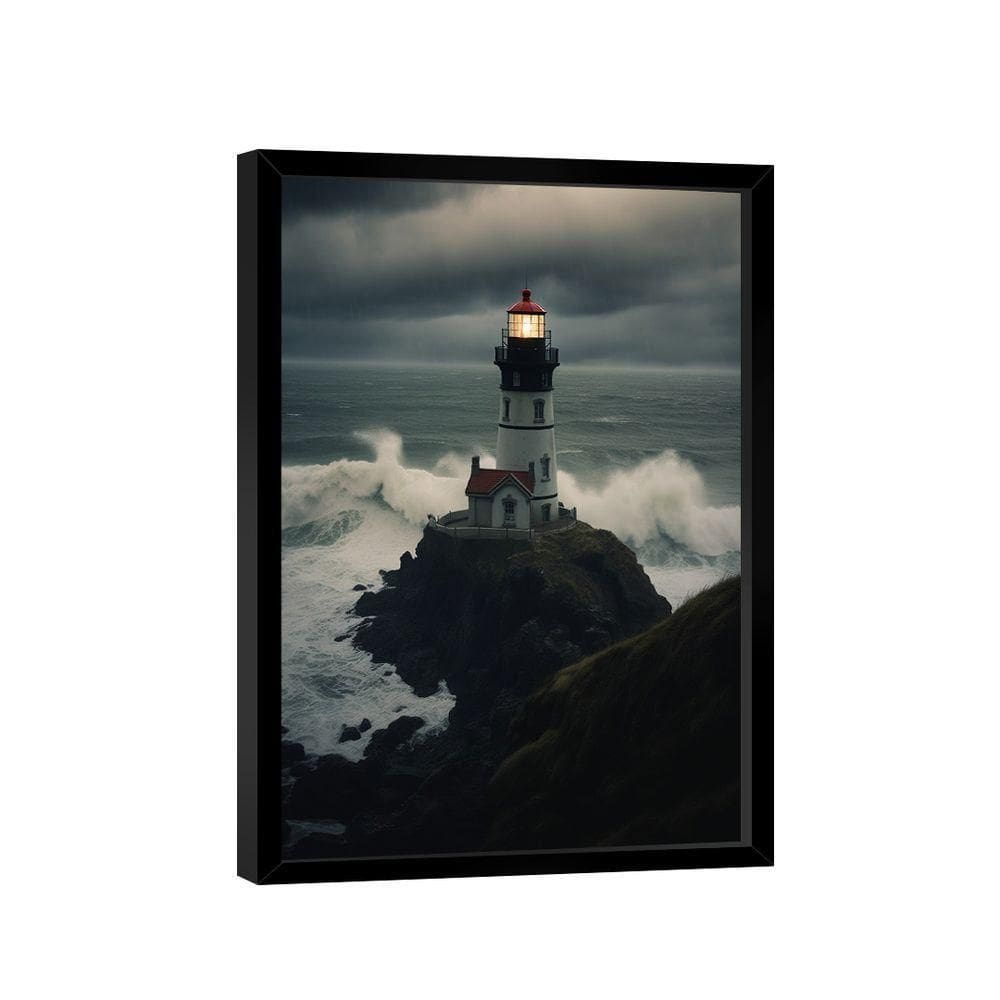Quadro Farol Na Rocha -- Br Artes